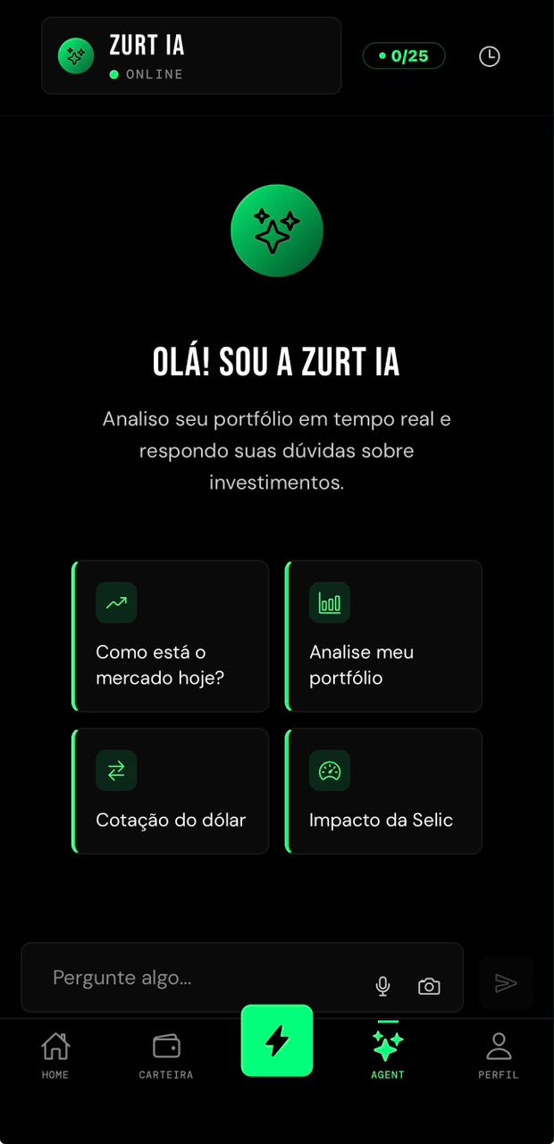 Conversa com o ZURT Agent